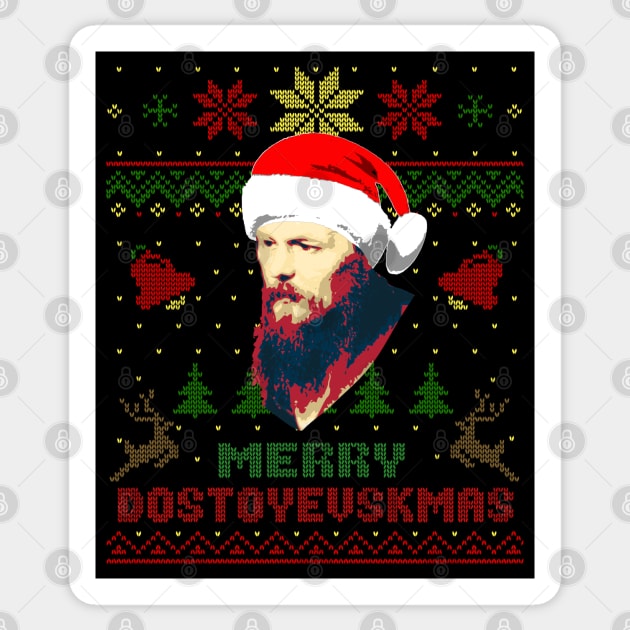 Fyodor Dostoevsky Funny Christmas Sticker by Nerd_art